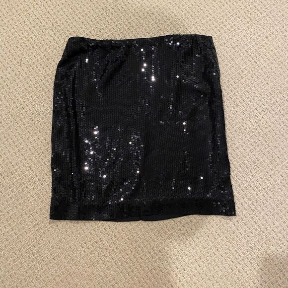 Michael Kors black sequin lightweight mini skirt Size 6 - Picture 2 of 9